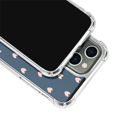 Blue and Pink Hearts iPhone 13 Pro Max Clear Case